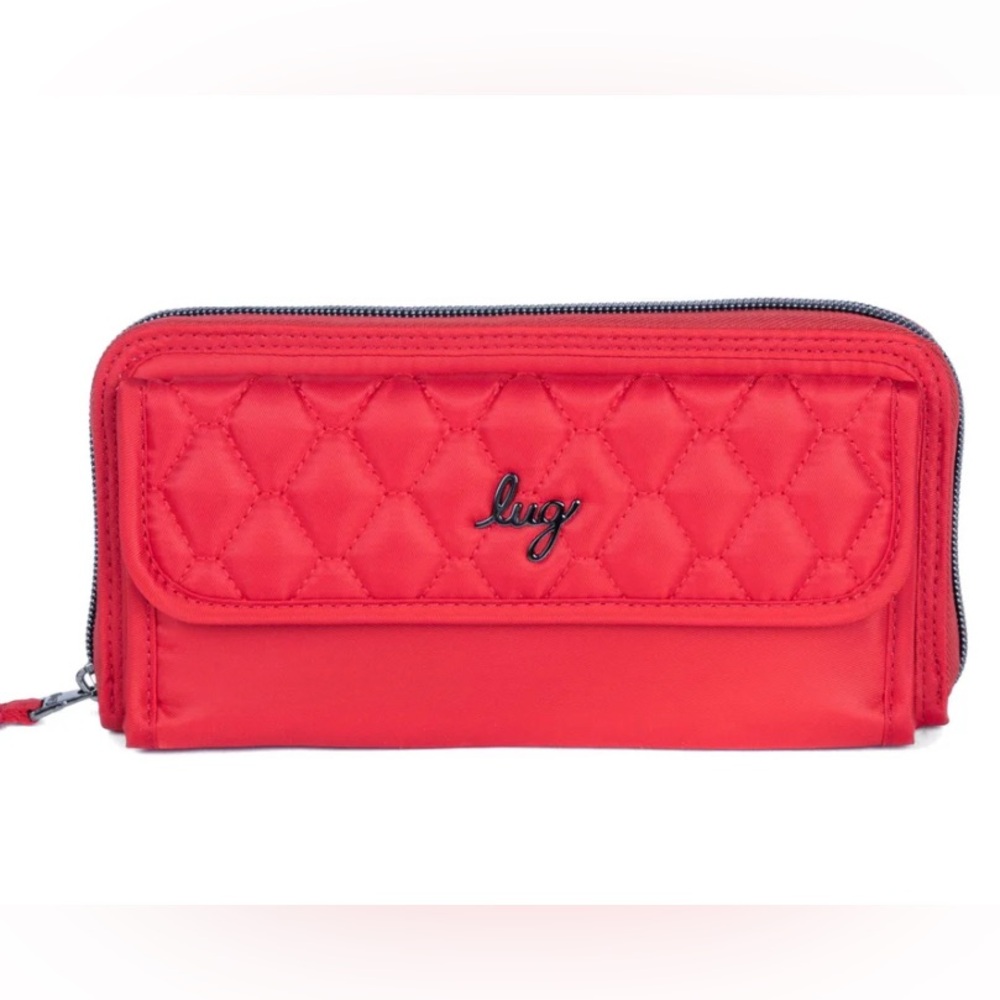 Lug Kickflip SE Convertible RFID Wallet Kelly Green or Poppy Red NWT - Picture 15 of 16